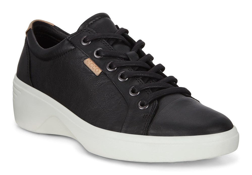 Tenis Mujer - ECCO Soft 7 Wedge - Negros - CJY278395